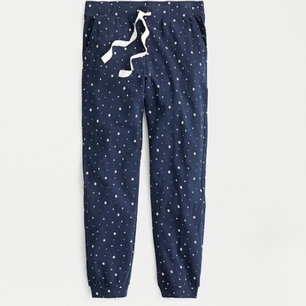 Jcrew dreamy pajama jogger pant in star dot